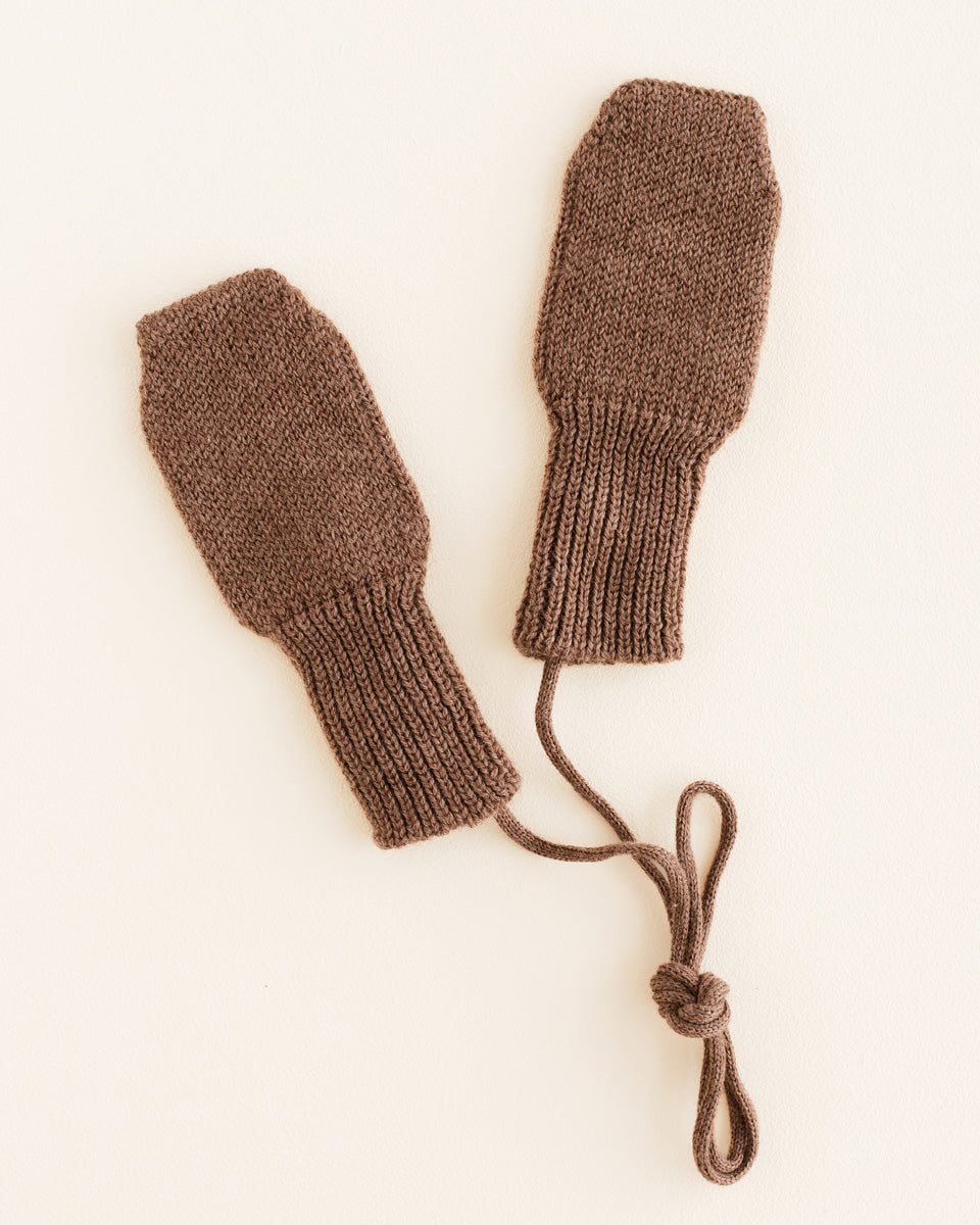 Hvid Wool Mittens Fiza Mocha