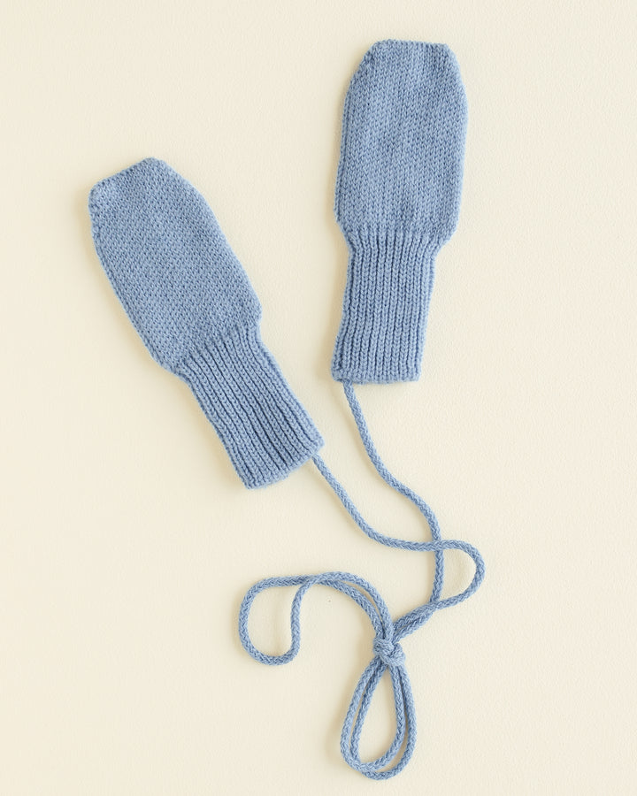 Hvid Wool Mittens Fiza Light Blue