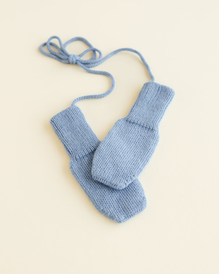 Hvid Wool Mittens Fiza Light Blue