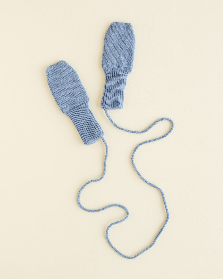Hvid Wool Mittens Fiza Light Blue