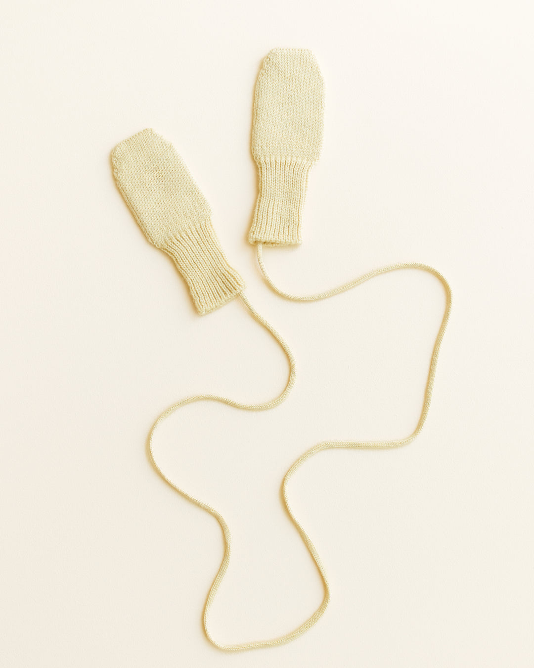 Hvid Wool Mittens Fiza Light Yellow
