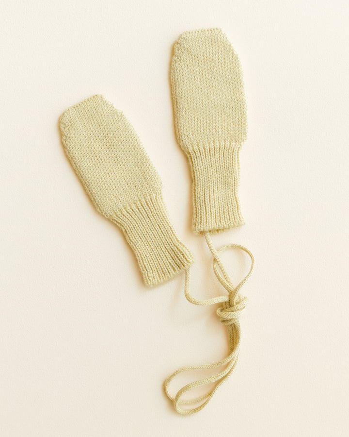 Hvid Wool Mittens Fiza Light Yellow