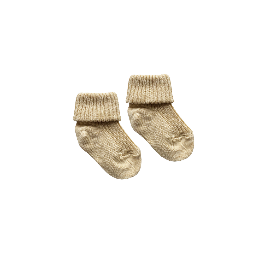 Baby Socks Rib Cotton Moonstone