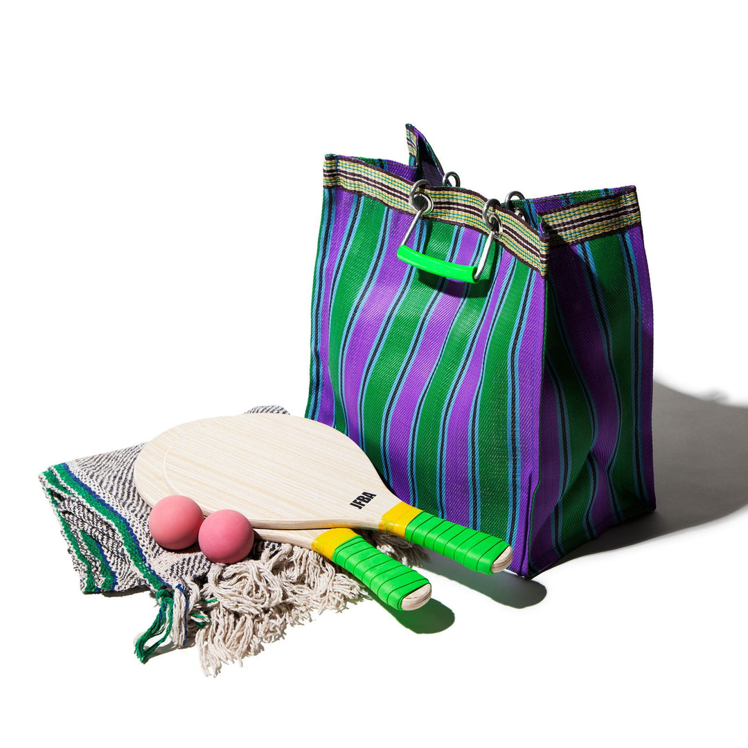Market Bag Green Purple - La Gentile Store