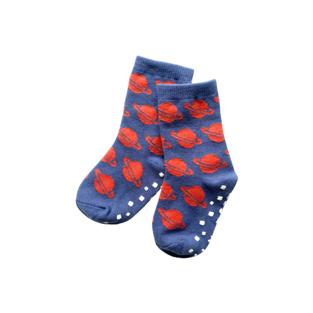 Milk Teeth Grip Socks Slate Spacecamp - La Gentile Store