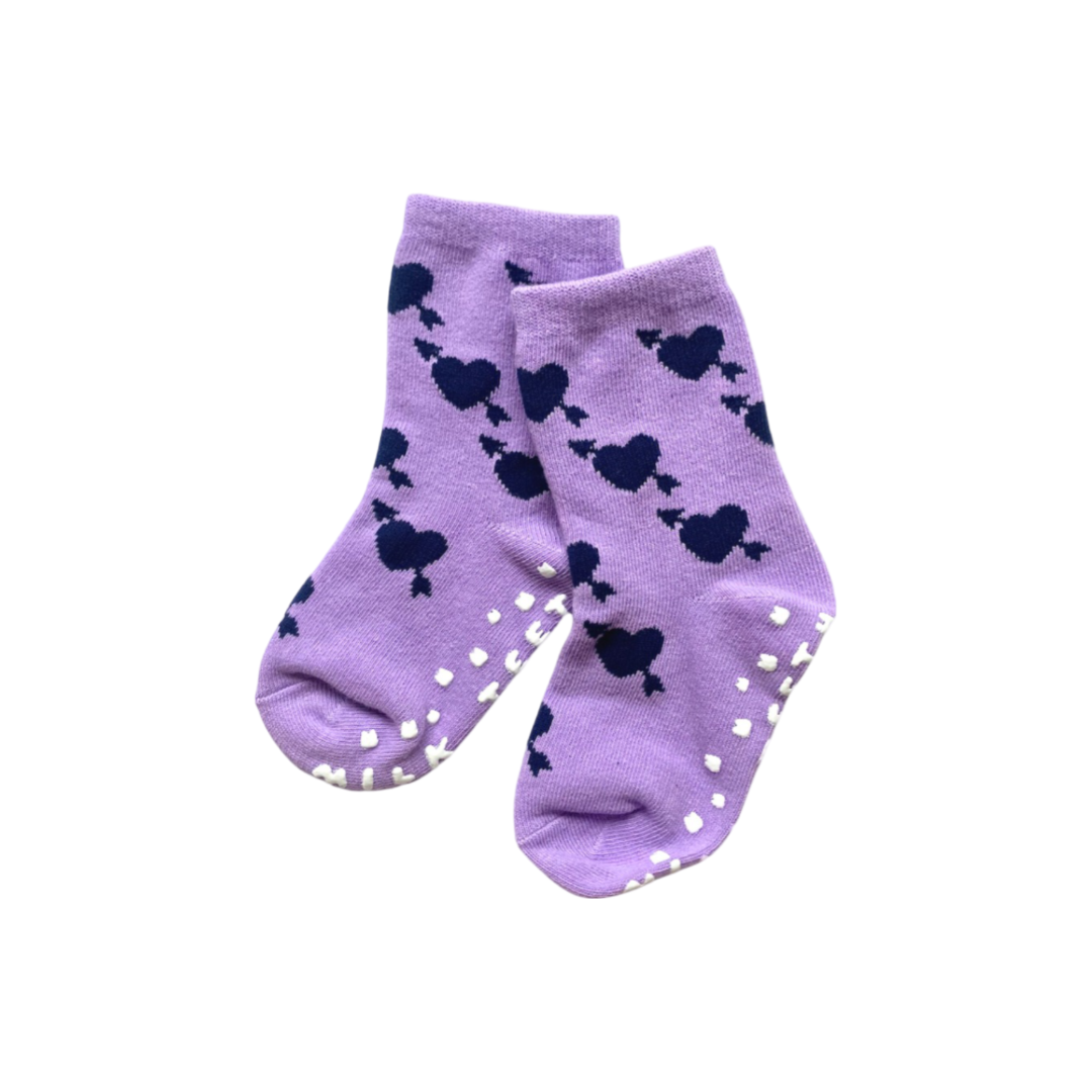 Milk Teeth Grip Socks Violet Lovestruck - La Gentile Store