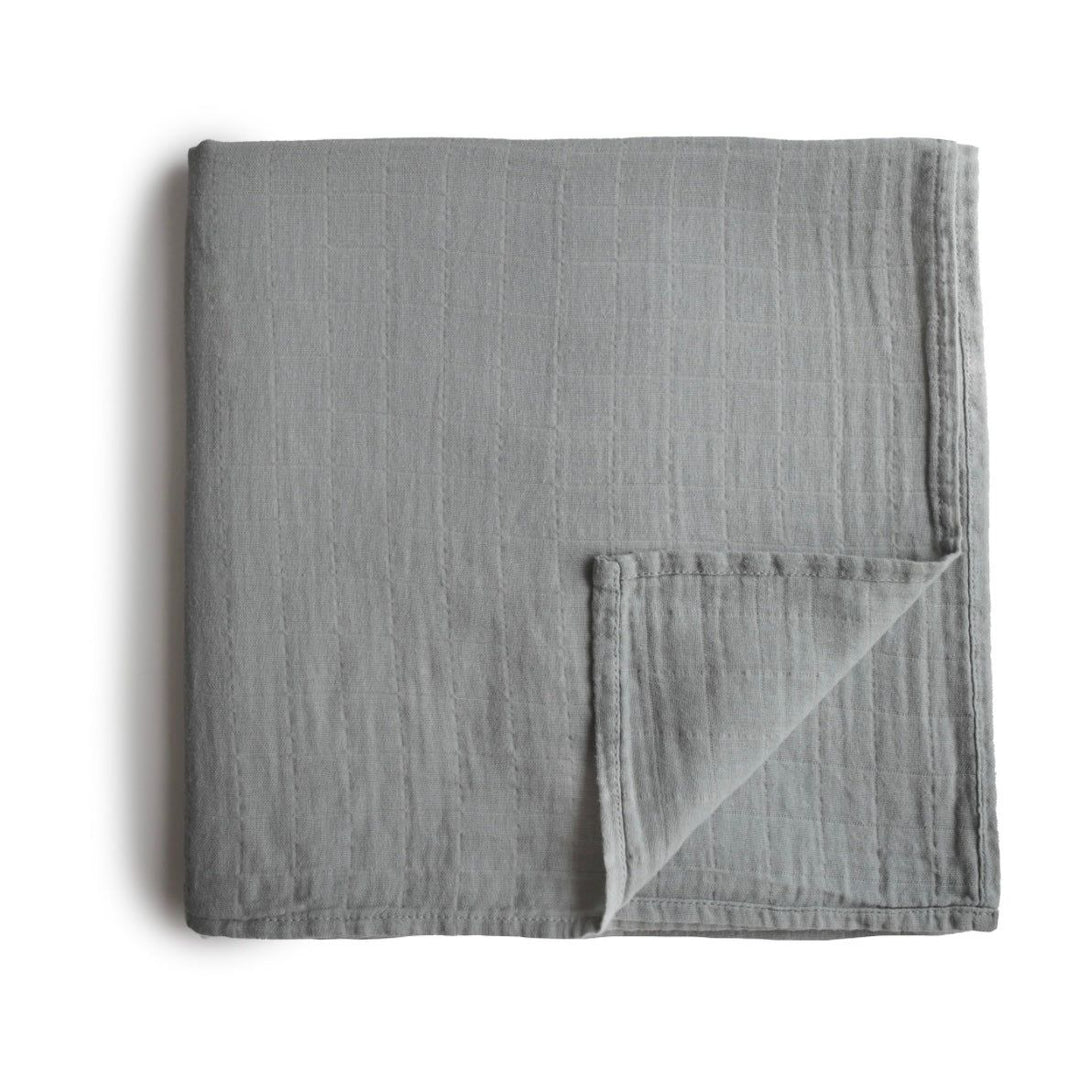 Mushie Muslin Swaddle Belgian Grey - La Gentile Store
