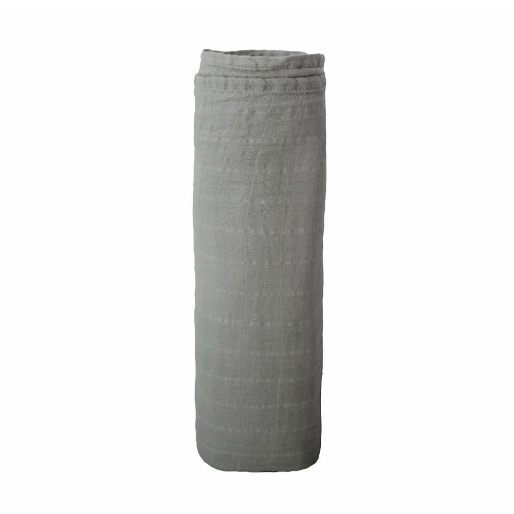 Mushie Muslin Swaddle Belgian Grey - La Gentile Store