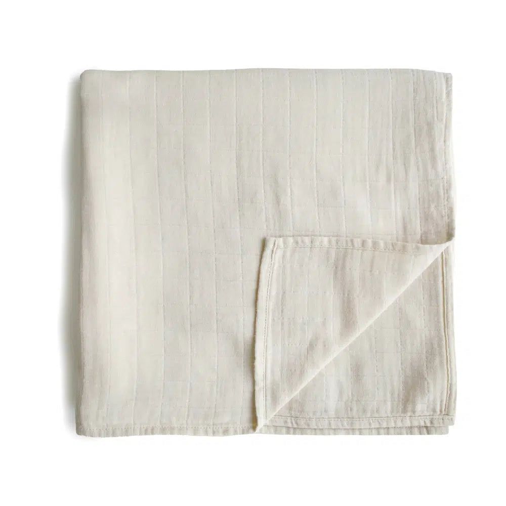 Mushie Muslin Swaddle Fog - La Gentile Store
