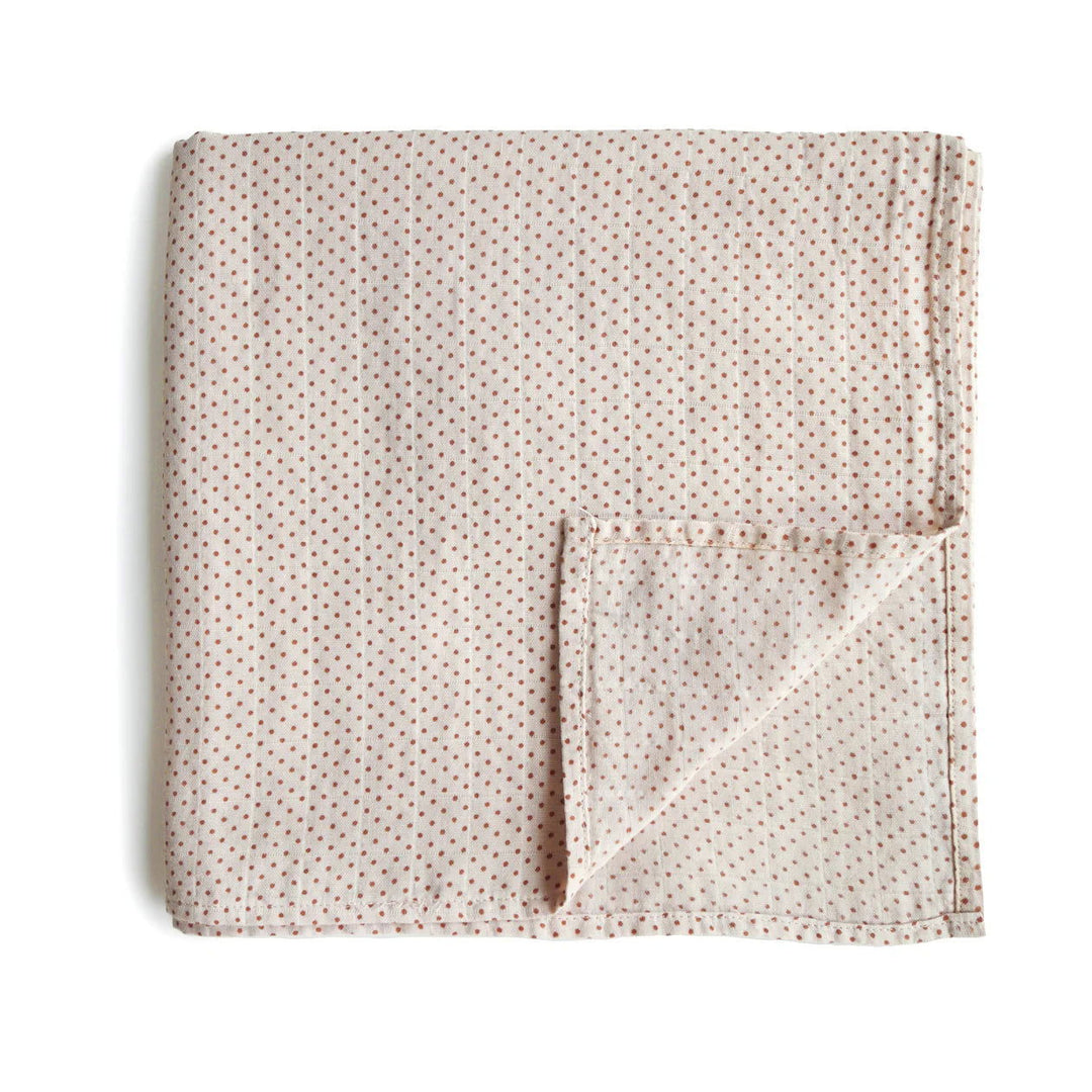Mushie Muslin Swaddle Polka Dots - La Gentile Store