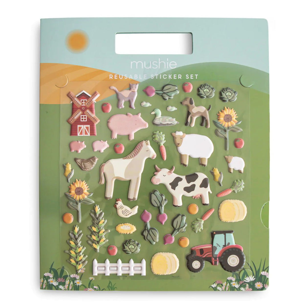 Mushie Reusable Sticker Set Farm - La Gentile Store