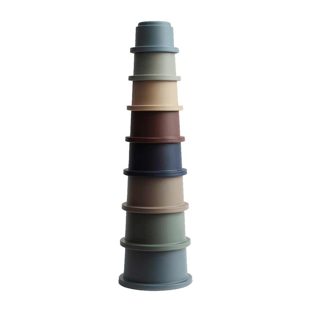 Mushie Stacking Cups Forest - La Gentile Store
