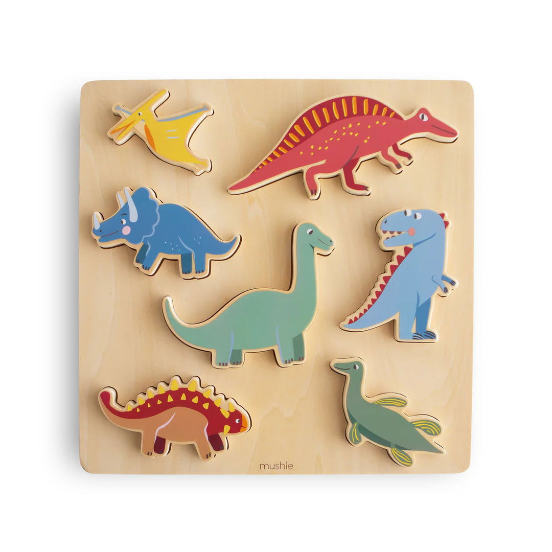Mushie Wooden Dino Puzzle - La Gentile Store