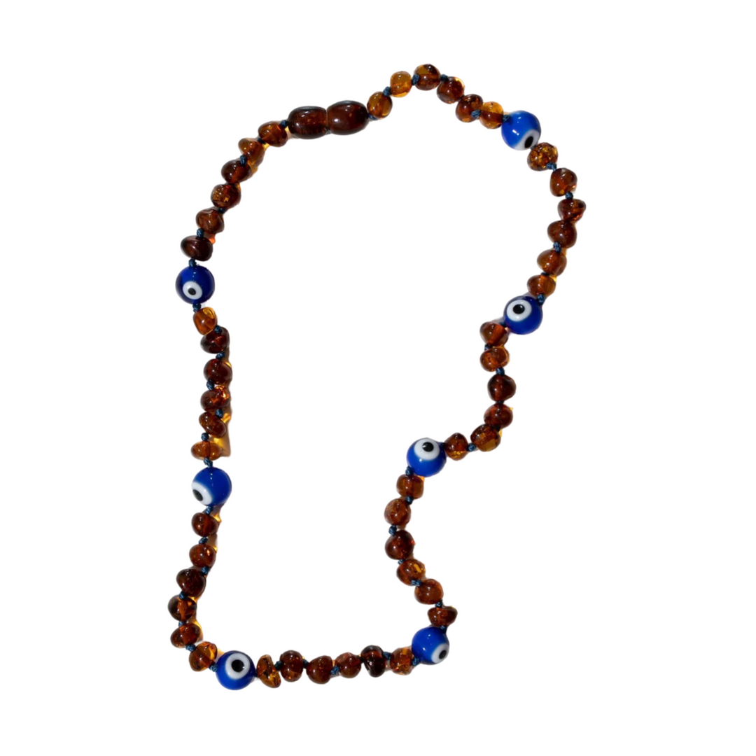 Nirrimis Amber Kids Necklace Evil Eye - La Gentile Store