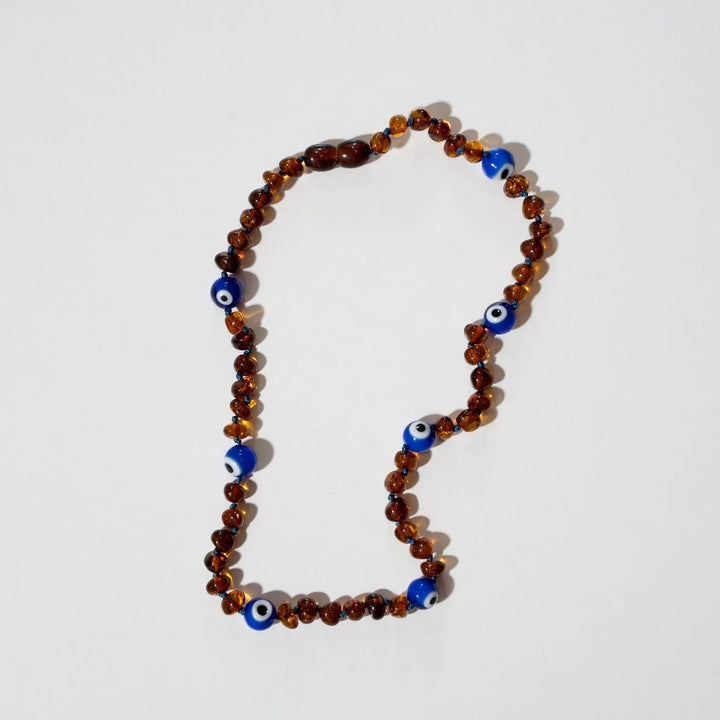 Nirrimis Amber Kids Necklace Evil Eye - La Gentile Store