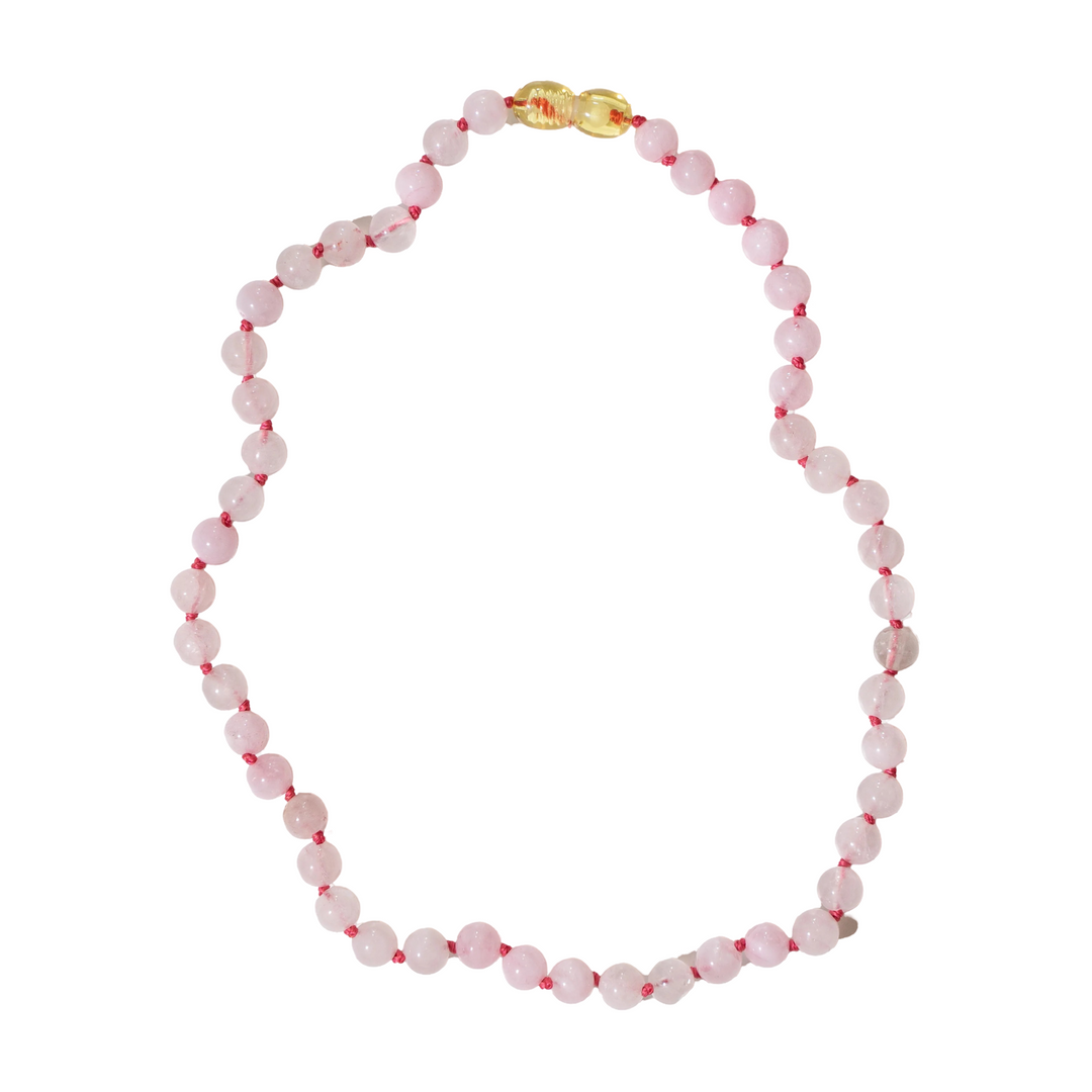 Nirrimis Amber Kids Necklace Rose Quartz - La Gentile Store