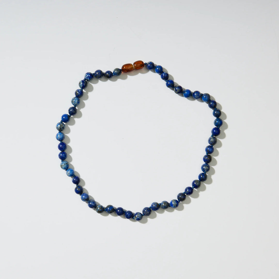 Nirrimis Amber Kids Necklace Lapis Lazuli