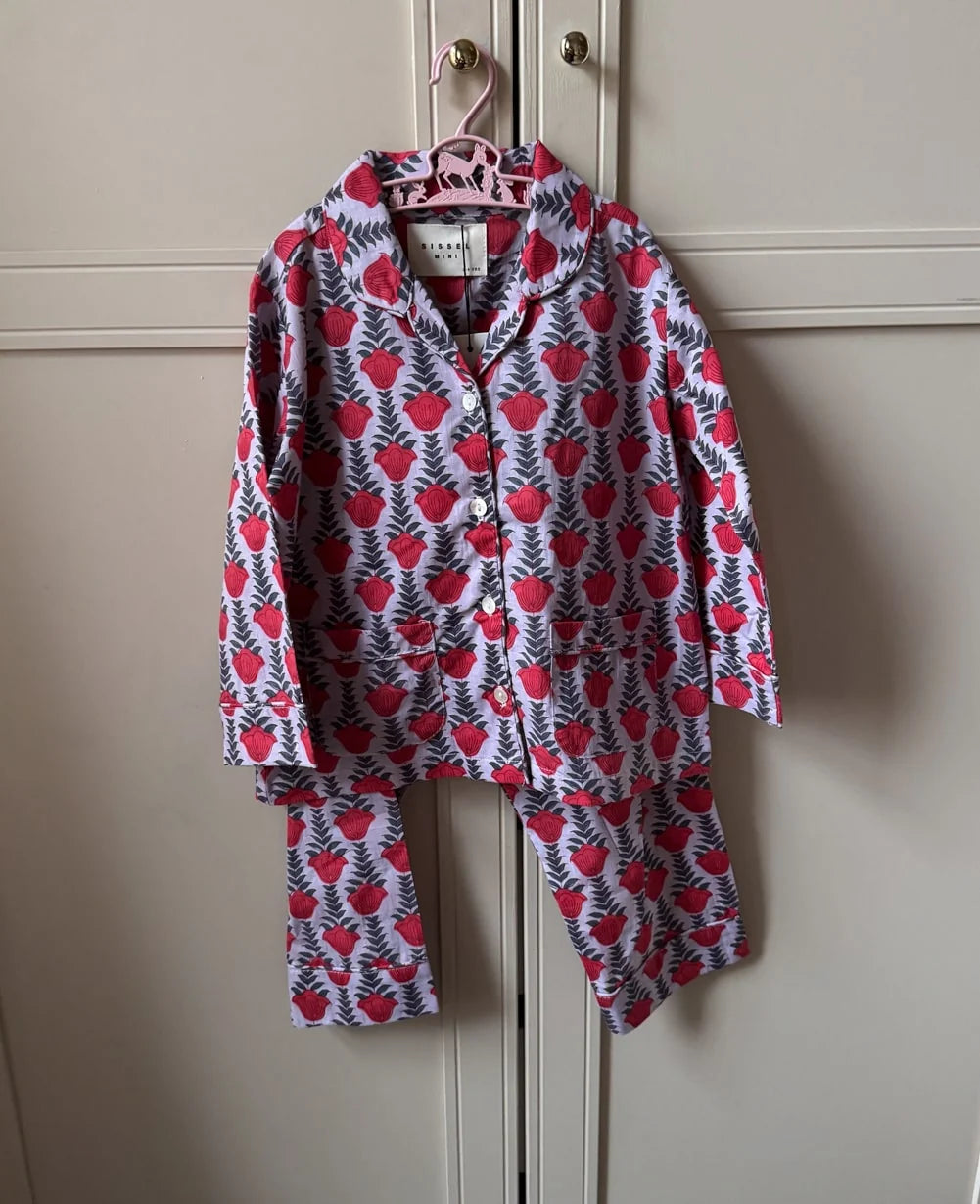 Sissel Mini Nuit Pyjama Set - Red Lavender