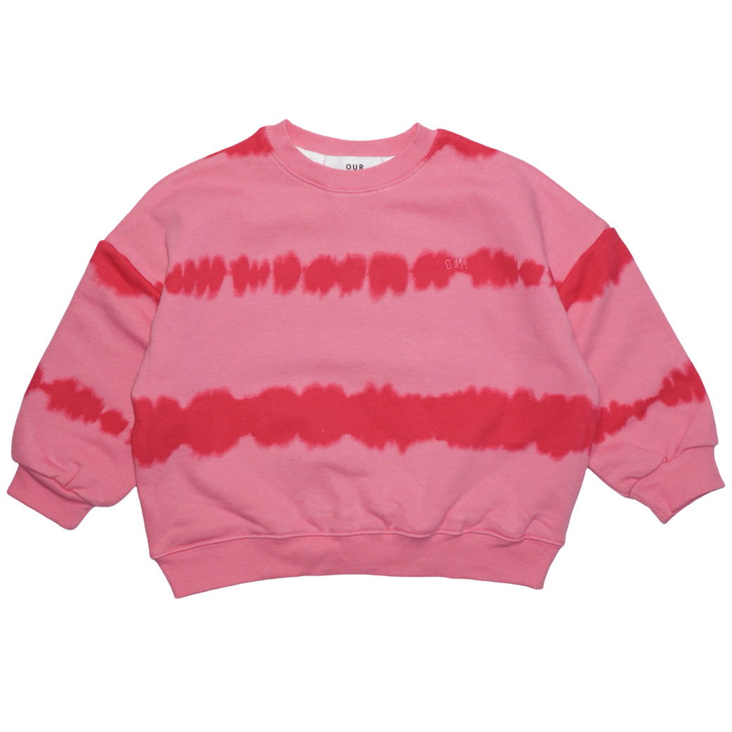 Oversized Tie Dye Sweatshirt Pink Red - La Gentile Store