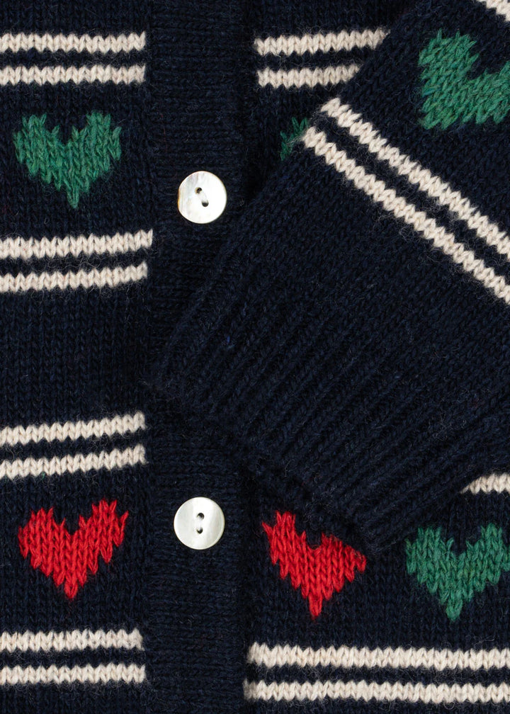 Belou Knit Hearts Cardigan