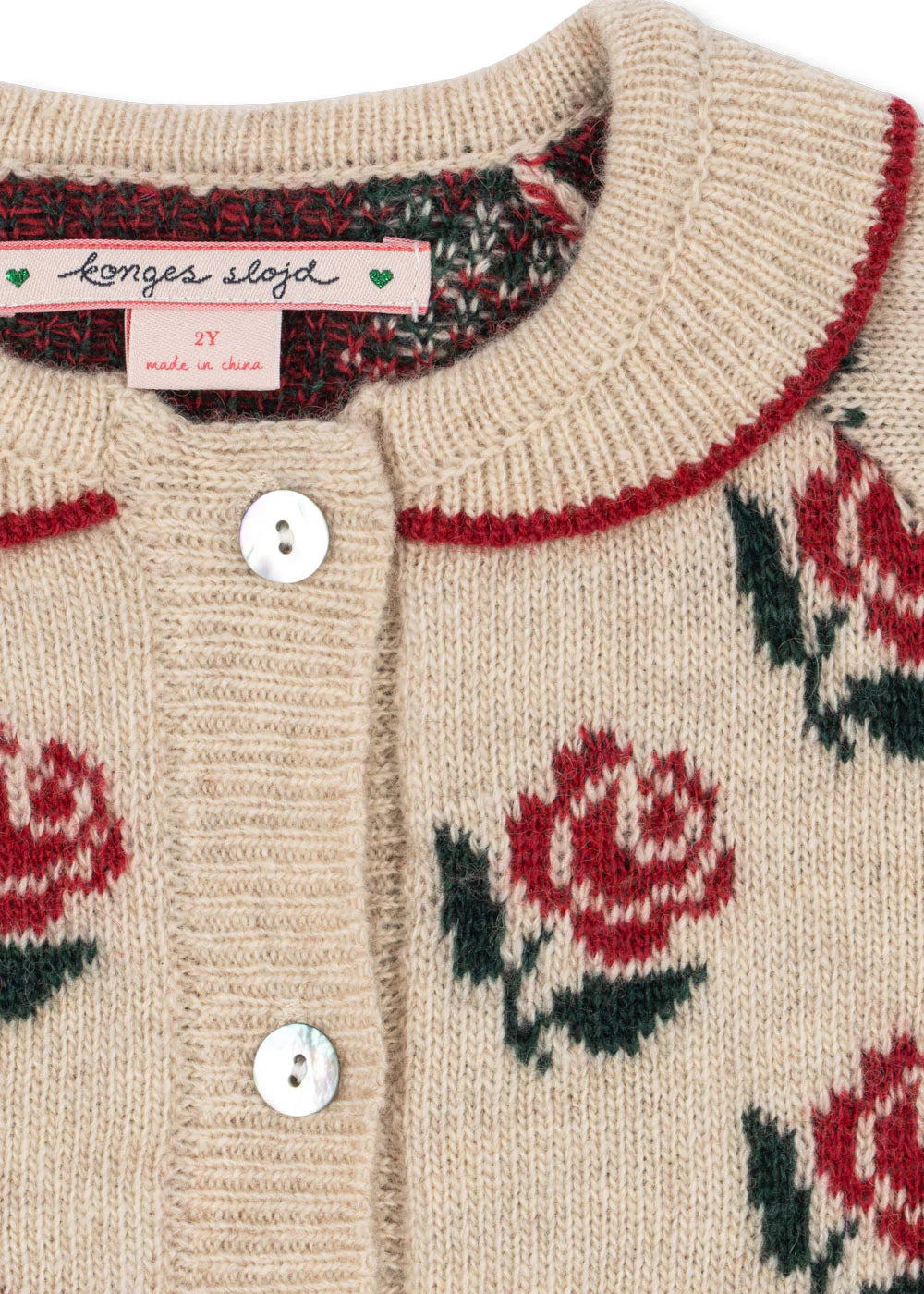 Belou Knit Rose Collar Cardigan