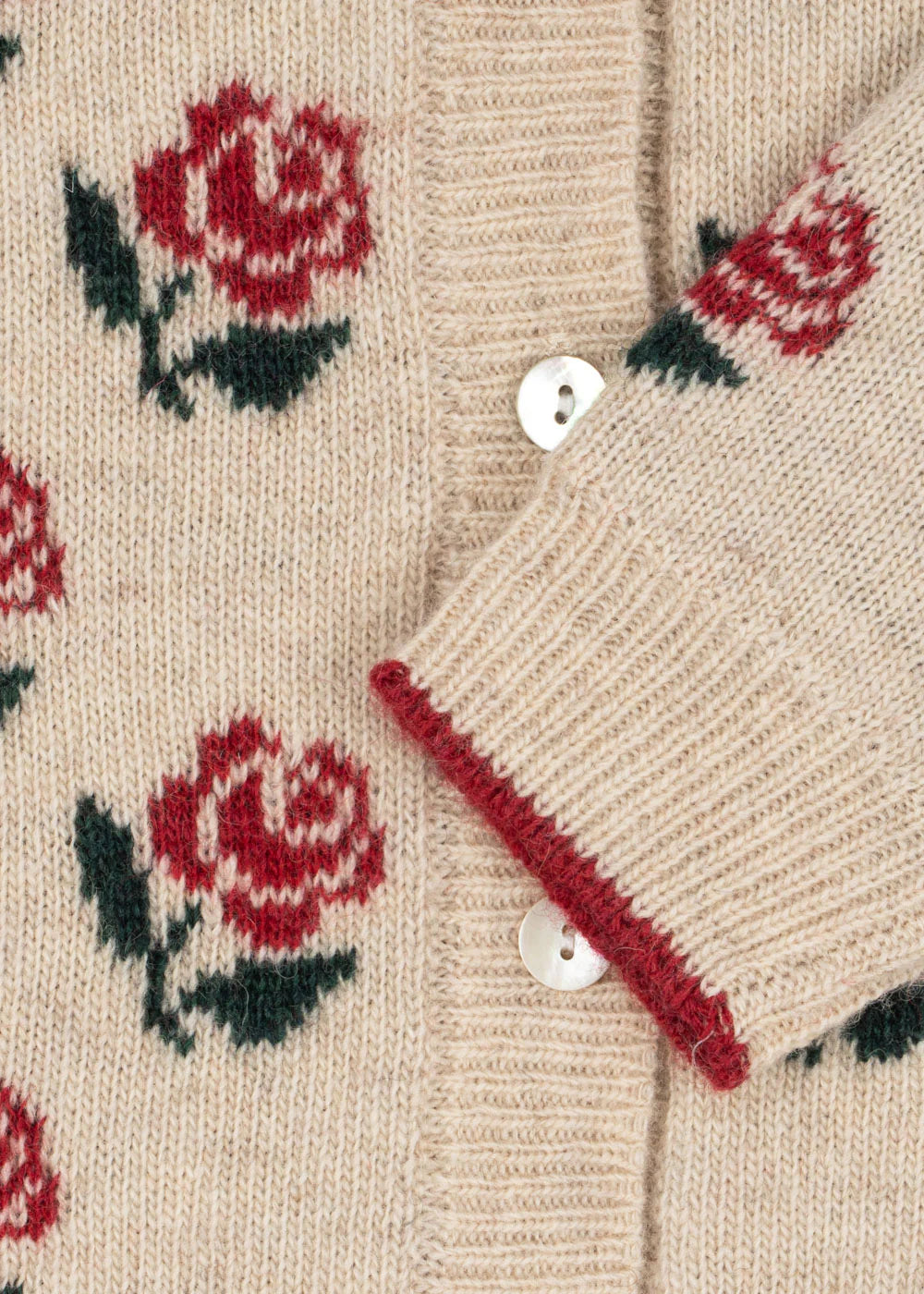 Belou Knit Rose Collar Cardigan