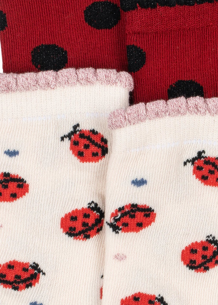 Ladybug Jacquard Socks 2 Pack