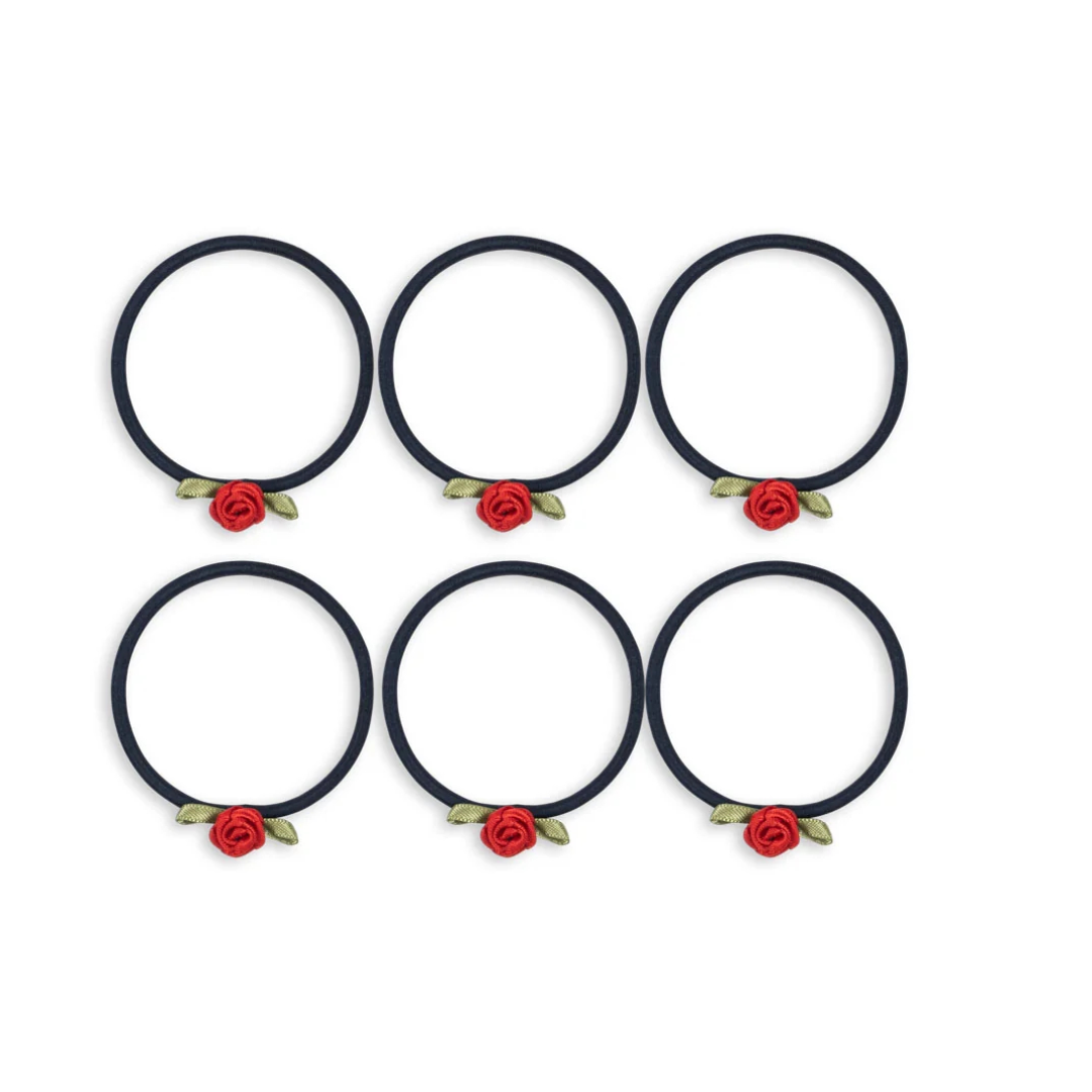 Konges Sløjd Rose Rouge Hair Elastics - 6 Pack