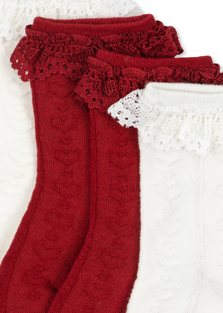 Konges Sløjd Pointelle Frill Socks 2 Pack