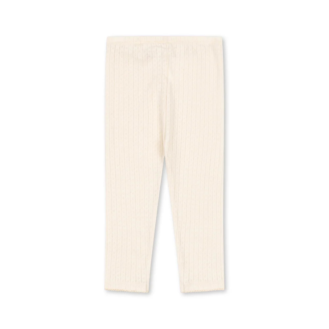 Konges Sløjd Minnie Pointelle Pants White Smoke