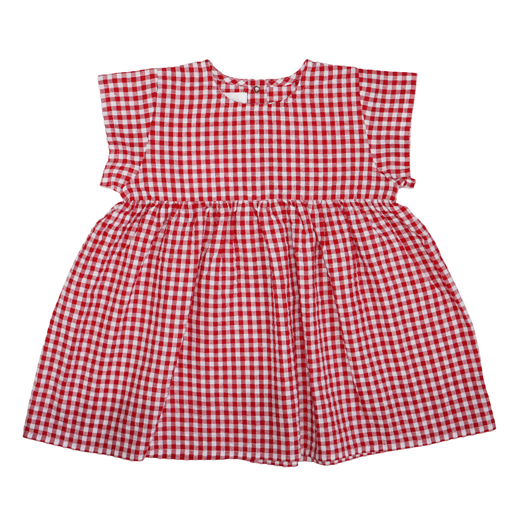 Pequeno Tocon Gingham Dress Red