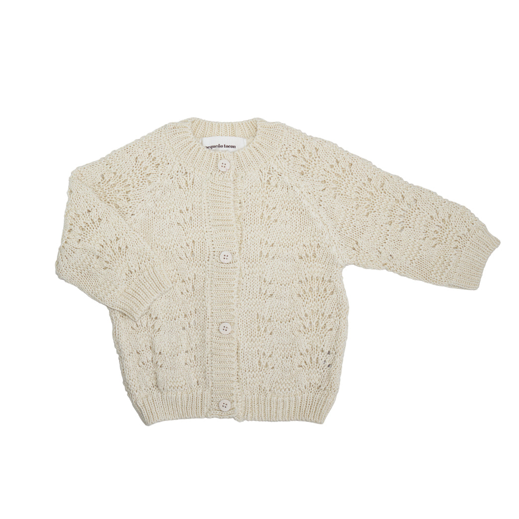 Pequeno Tocon Calado Cardigan Natural