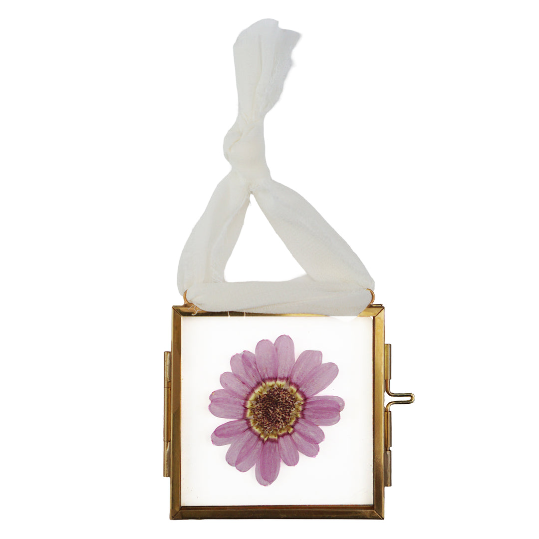 Wall Frame Dried Flower Purple