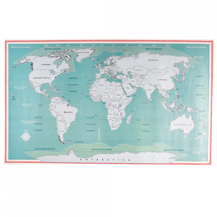 Rex London Scratch World Map Poster - La Gentile Store