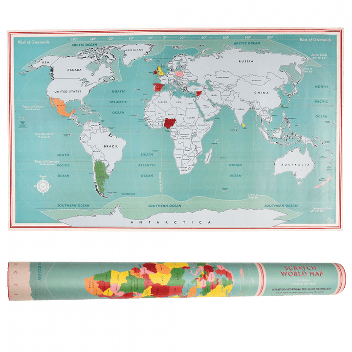 Rex London Scratch World Map Poster - La Gentile Store