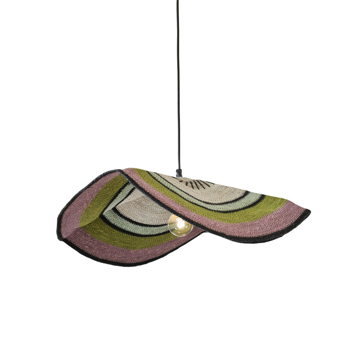 Rice Seagrass Lamp Green