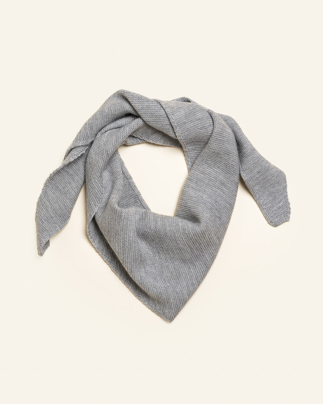 Hvid Triangle Scarf Josephina Grey Melange
