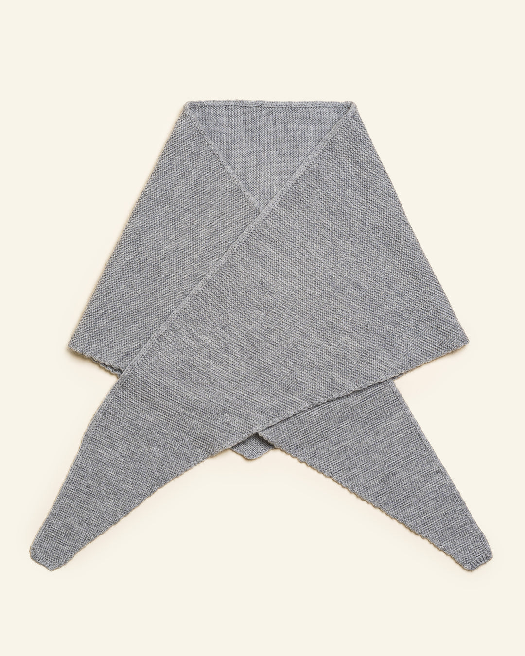 Hvid Triangle Scarf Josephina Grey Melange