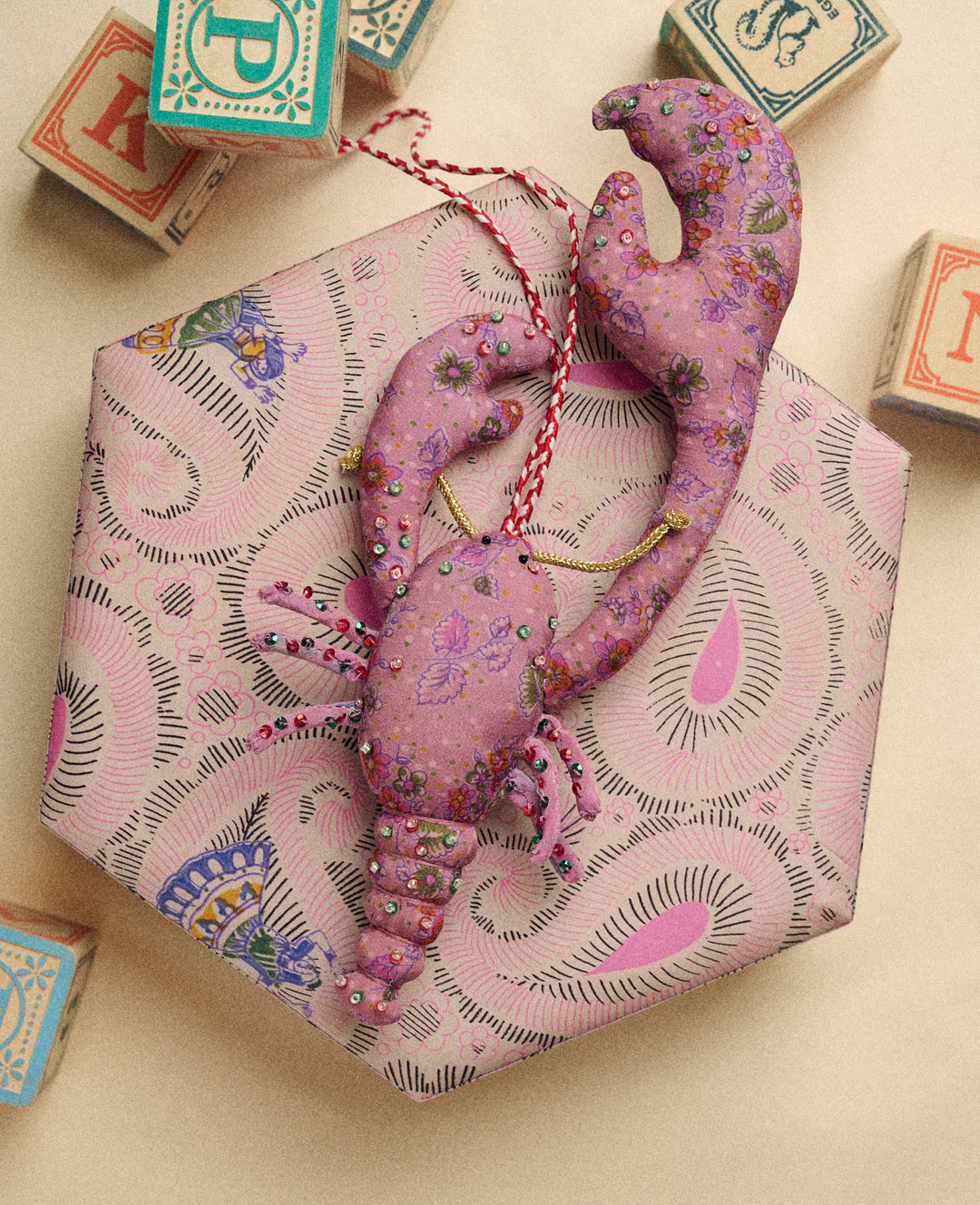 Sissel Edelbo Silk Lobster Ornament Snoopy