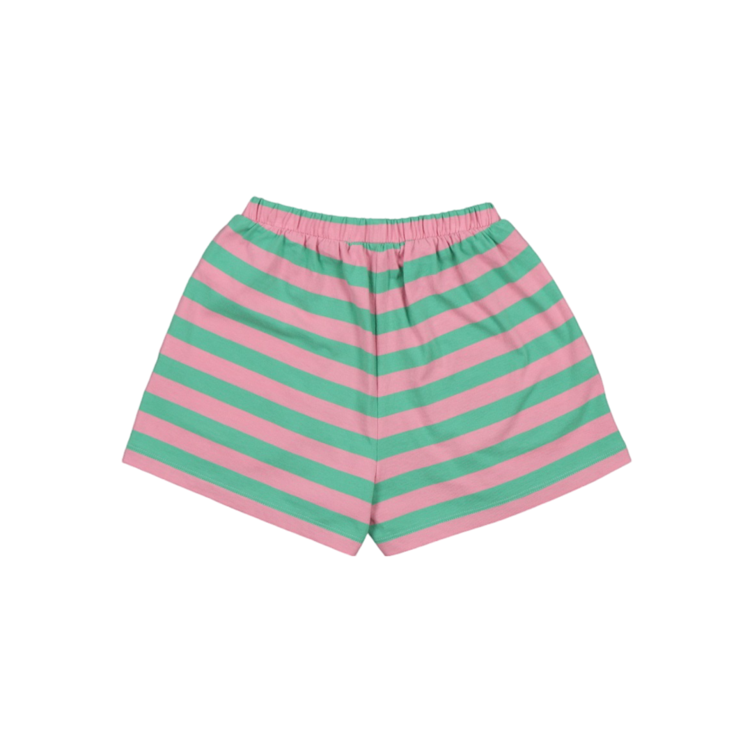 The New Society Smiley Shorts Hibiscus Stripe