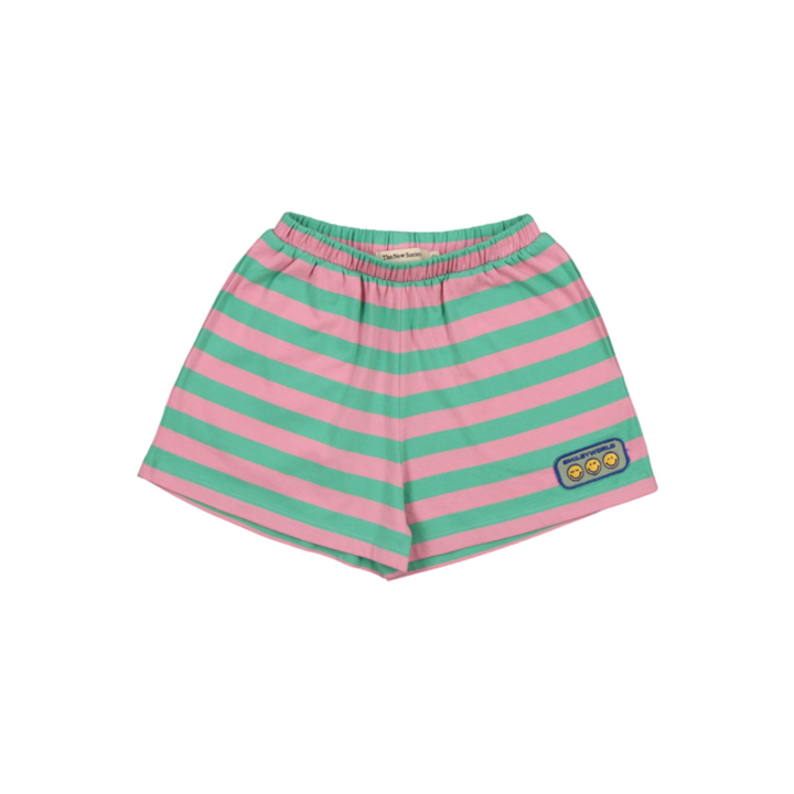 The New Society Smiley Shorts Hibiscus Stripe