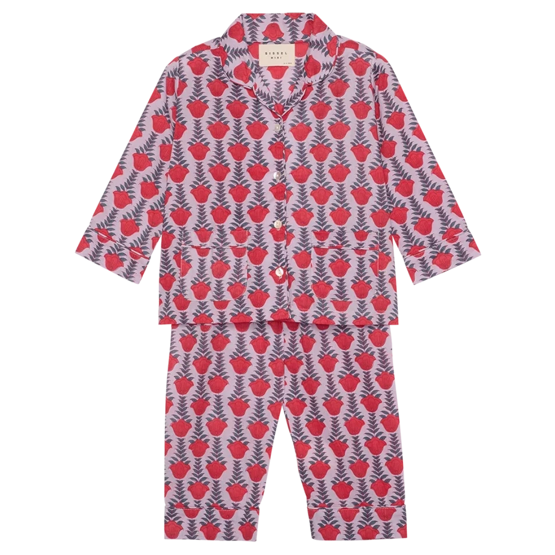 Sissel Mini Nuit Pyjama Set - Red Lavender
