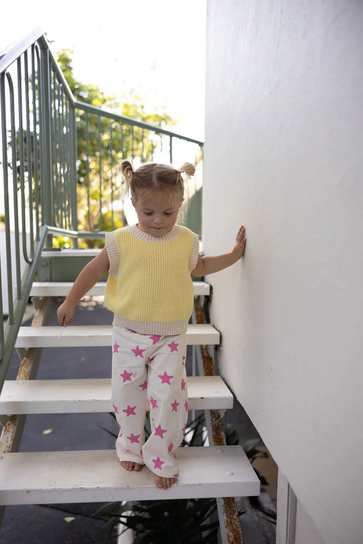 Sunday Siblings Ninch Pink Stars Pants - La Gentile Store