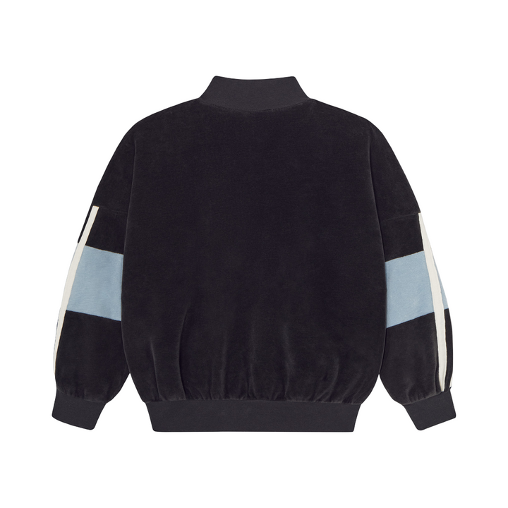 The Campamento Velour Color Block Sweatshirt Grey