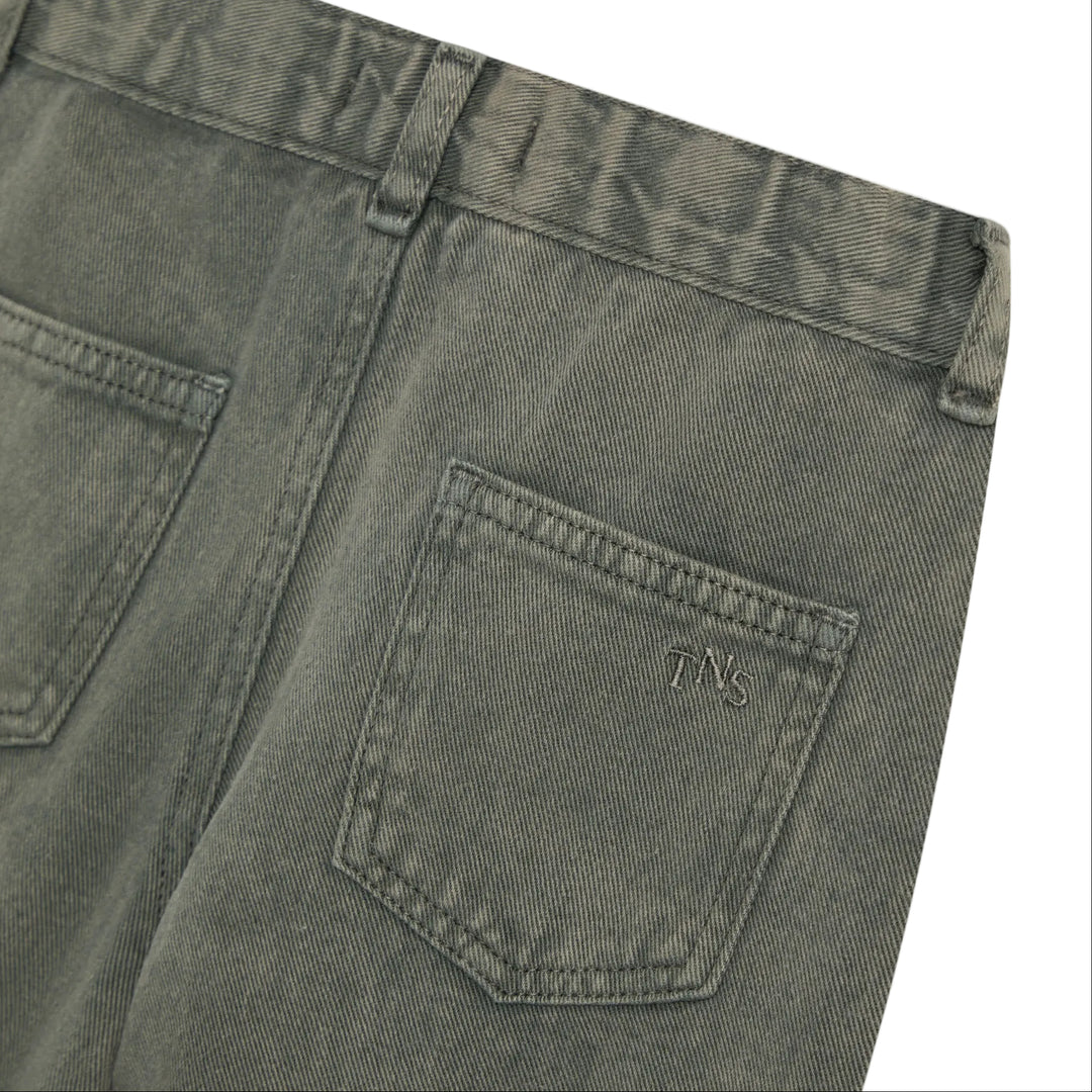 The New Society Denim Baggy Pant Tea Leaf