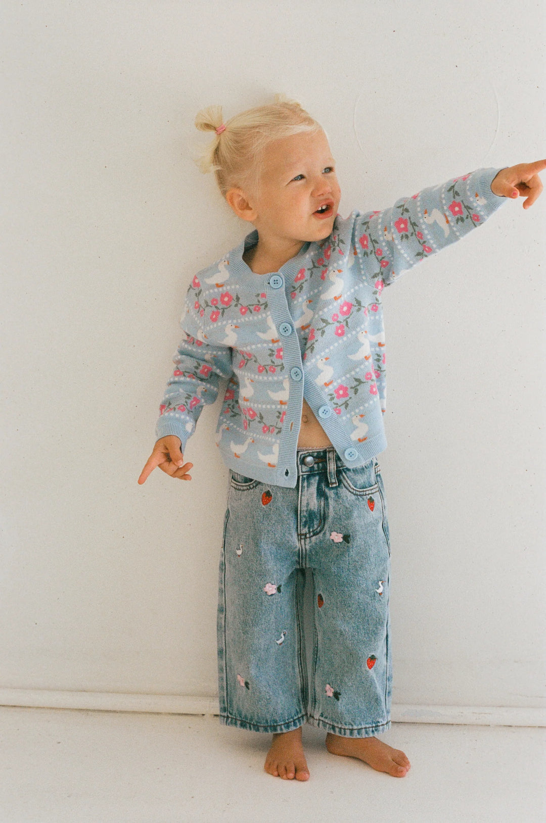Juni Duckies Cardigan Sky