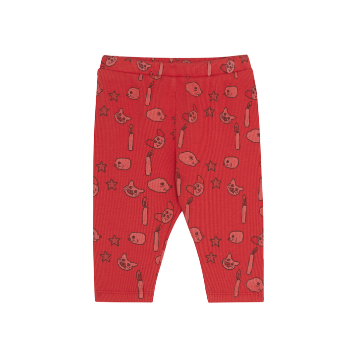 The Campamento Faces and Candles Red Baby Leggings