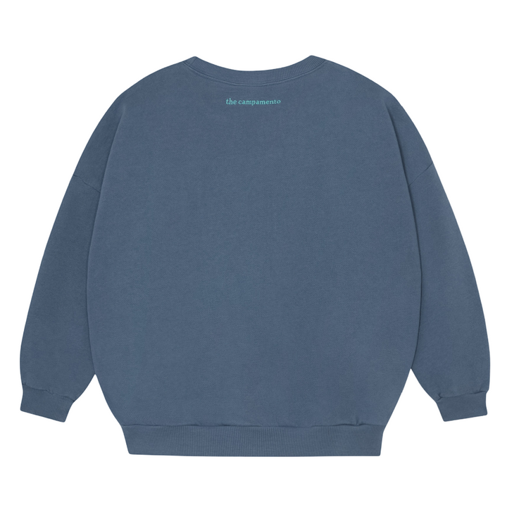 The Campamento Family on the Couch Blue Kids Sweatshirt