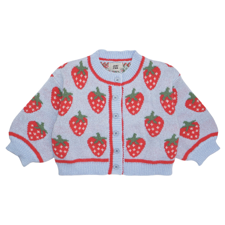 Juni Strawberry Skies Cardigan Sky