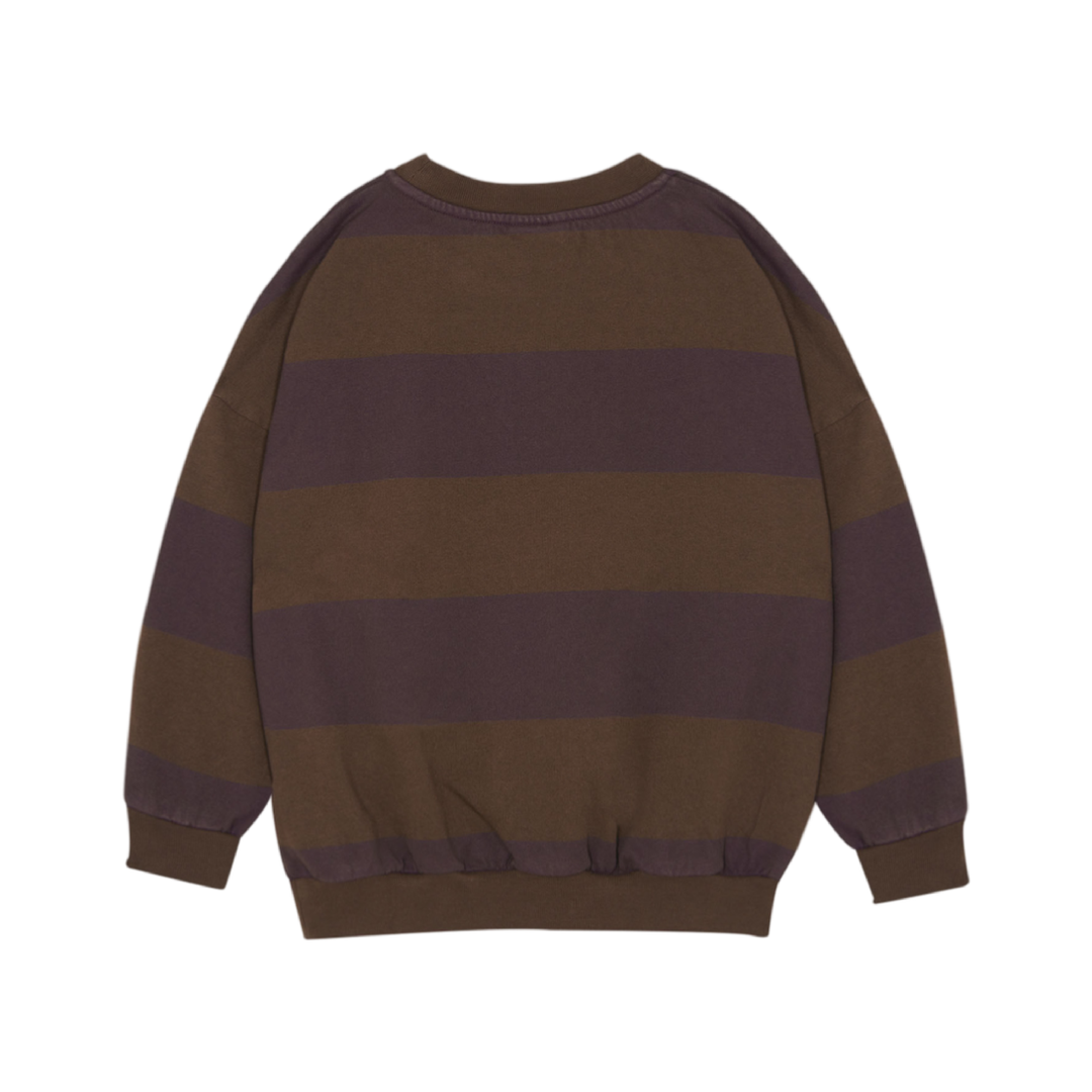The Campamento Brown Stripes Oversized Kids Sweatshirt